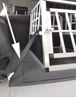 Monteringsremme til fastspænding af hundebur - sæt med 2 stk.